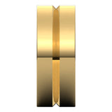 10K Yellow 8 mm Grooved Comfort-Fit Flat Band