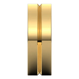 14K Yellow 7 mm Grooved Comfort-Fit Flat Band