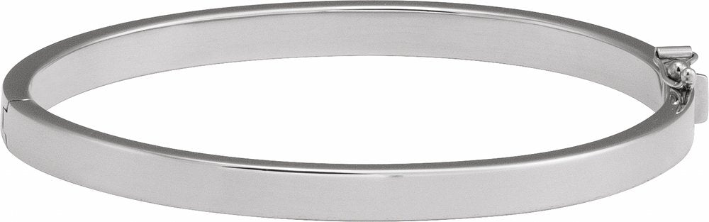 Sterling Silver Engravable 5 mm Tube Hinged Bangle 7" Bracelet 