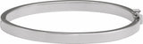 Sterling Silver Engravable 5 mm Tube Hinged Bangle 7" Bracelet 