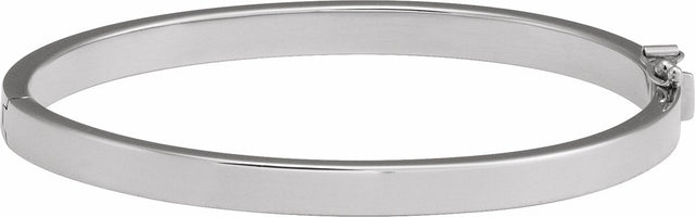 Sterling Silver Engravable 5 mm Tube Hinged Bangle 7" Bracelet 
