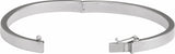 Sterling Silver Engravable 5 mm Tube Hinged Bangle 7" Bracelet