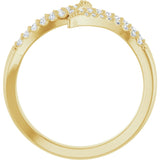 14K Yellow 1/5 CTW Natural Diamond Bypass Ring