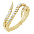 14K Yellow 1/5 CTW Natural Diamond Bypass Ring