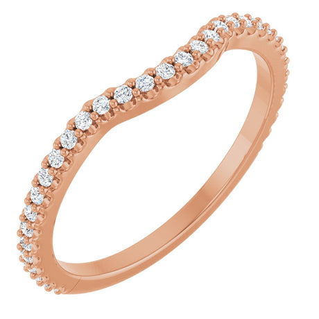 14K Rose Gold 1/5 CTW Natural Diamond Contour Band