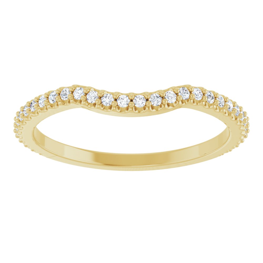 14K Yellow 1/5 CTW Lab-Grown Diamond Contour Band