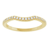14K Yellow Gold 1/5 CTW Lab-Grown Diamond Contour Band
