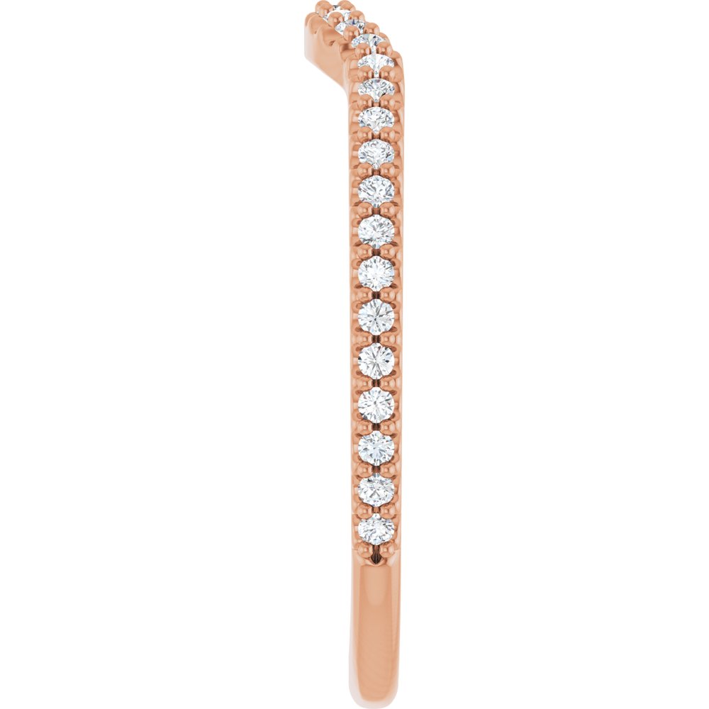 14K Rose Gold 1/5 CTW Natural Diamond Contour Band