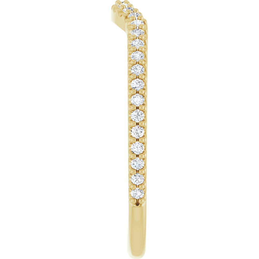 14K Yellow Gold 1/5 CTW Lab-Grown Diamond Contour Band