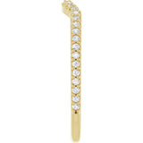 14K Yellow Gold 1/5 CTW Lab-Grown Diamond Contour Band