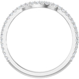 14K White 1/5 CTW Lab-Grown Diamond Contour Band