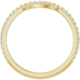 14K Yellow Gold 1/5 CTW Lab-Grown Diamond Contour Band