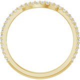 14K Yellow 1/5 CTW Lab-Grown Diamond Contour Band