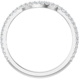 14K White Gold 1/5 CTW Lab-Grown Diamond Contour Band