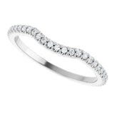 14K White 1/5 CTW Lab-Grown Diamond Contour Band