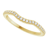 14K Yellow Gold 1/5 CTW Lab-Grown Diamond Contour Band