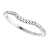 14K White Gold 1/5 CTW Lab-Grown Diamond Contour Band