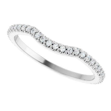 14K White Gold 1/5 CTW Lab-Grown Diamond Contour Band