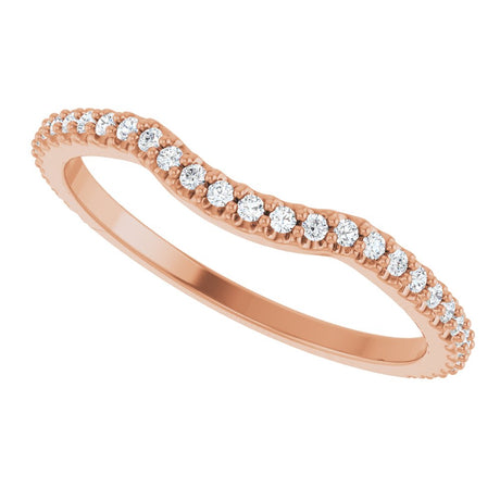 14K Rose Gold 1/5 CTW Natural Diamond Contour Band