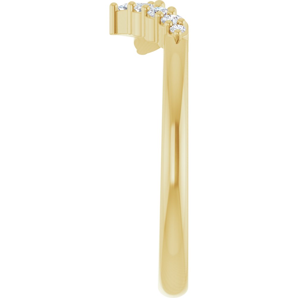 14K Yellow Gold 1/5 CTW Lab-Grown Diamond Contour Band