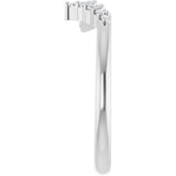 14K White Gold 1/5 CTW Lab-Grown Diamond Contour Band