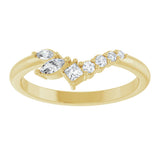 14K Yellow 1/5 CTW Lab-Grown Diamond Contour Band