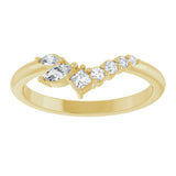 14K Yellow Gold 1/5 CTW Lab-Grown Diamond Contour Band