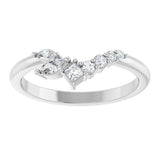 14K White Gold 1/5 CTW Lab-Grown Diamond Contour Band