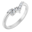 14K White Gold 1/5 CTW Lab-Grown Diamond Contour Band