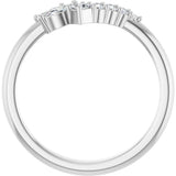 14K White Gold 1/5 CTW Lab-Grown Diamond Contour Band