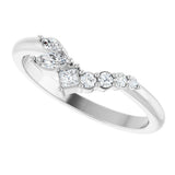 14K White Gold 1/5 CTW Lab-Grown Diamond Contour Band