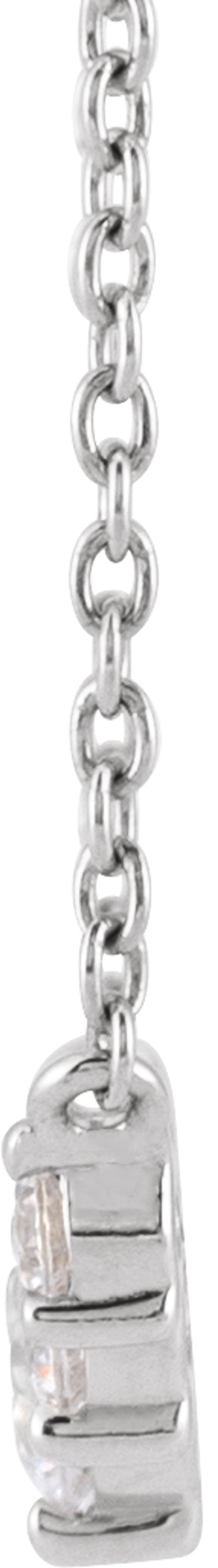 14K White Gold 1/3 CTW Lab-Grown Diamond Graduated 18" Necklace