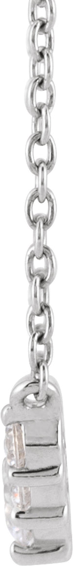 14K White Gold 1/3 CTW Lab-Grown Diamond Graduated 18" Necklace
