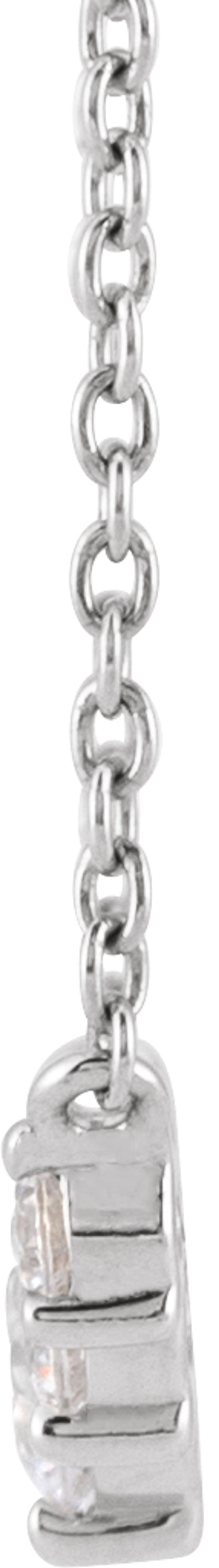 14K White Gold 1/3 CTW Lab-Grown Diamond Graduated 18" Necklace