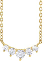 14K Yellow 1/3 CTW Lab-Grown Diamond Graduated 18" Necklace