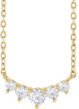 14K Yellow Gold 1/3 CTW Lab-Grown Diamond Graduated 18" Necklace