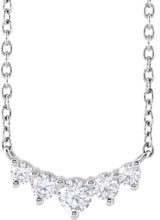14K White Gold 1/3 CTW Lab-Grown Diamond Graduated 18" Necklace