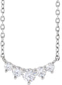 14K White Gold 1/3 CTW Lab-Grown Diamond Graduated 18" Necklace