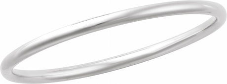 Sterling Silver 4 mm Bangle 7 1/2" Bracelet