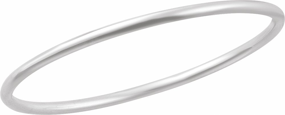 Sterling Silver 3 mm Bangle 7 1/2" Bracelet