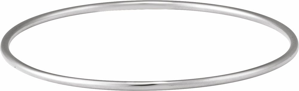 Sterling Silver 2 mm Bangle 7 1/2" Bracelet