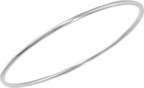 Sterling Silver 2 mm Bangle 7 1/2" Bracelet