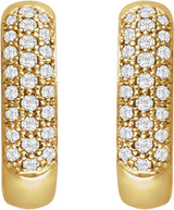 14K Yellow Gold 1/3 CTW Lab-Grown Diamond Hoop Earrings