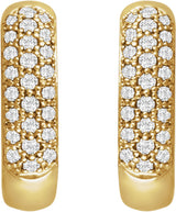 14K Yellow 1/2 CTW Lab-Grown Diamond Hoop Earrings