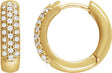 14K Yellow Gold 1/3 CTW Lab-Grown Diamond Hoop Earrings