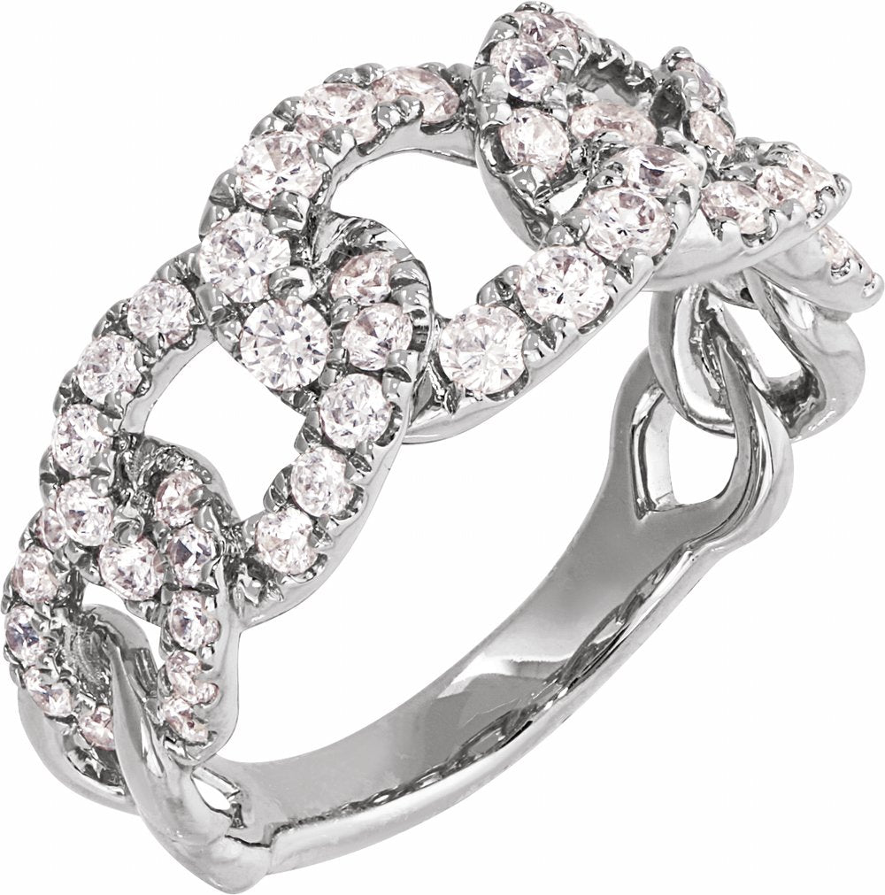 14K White 1 CTW Lab-Grown Diamond Ring