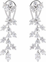 14K White Gold 4 1/4 CTW Lab-Grown Diamond Earrings