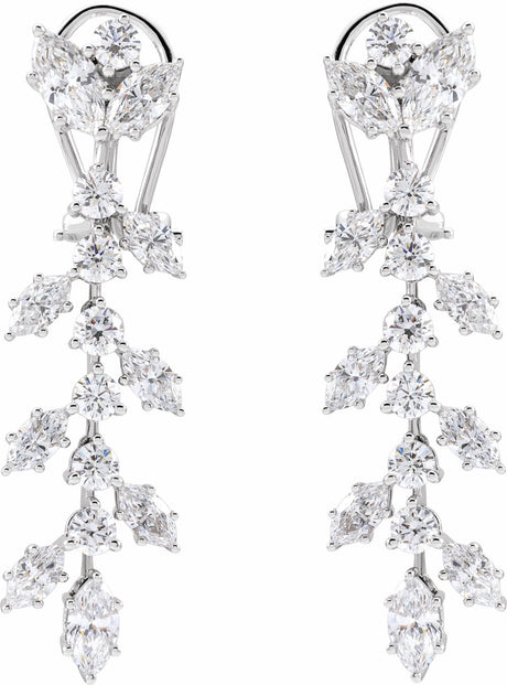 14K White Gold 4 1/4 CTW Lab-Grown Diamond Earrings