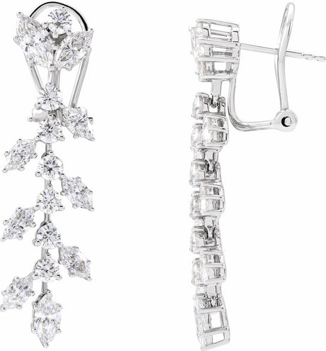 14K White Gold 4 1/4 CTW Lab-Grown Diamond Earrings