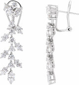 14K White Gold 4 1/4 CTW Lab-Grown Diamond Earrings
